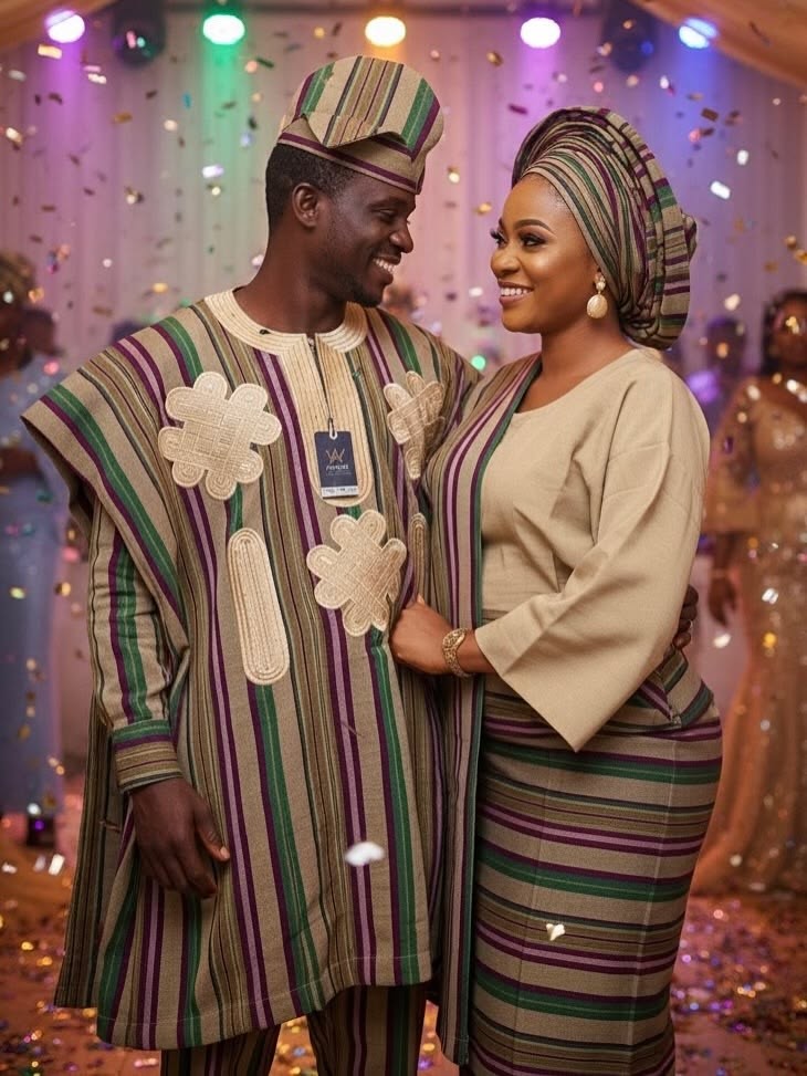 Happy clients in Aso-Oke